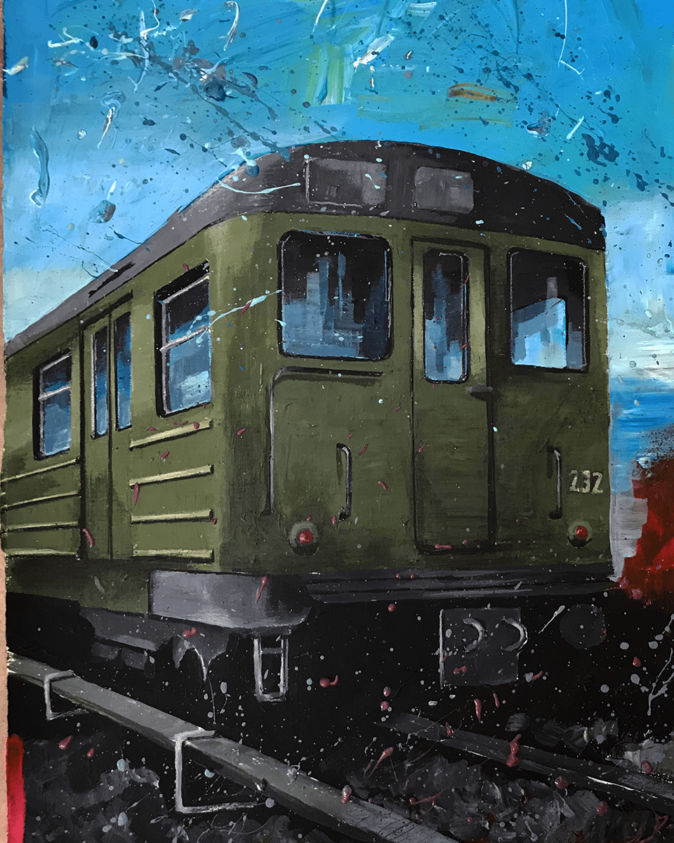 Tomas Nanne-Sandberg Stockholm Metro, 2020 Acrylic on paper 29x50cm © The Artist