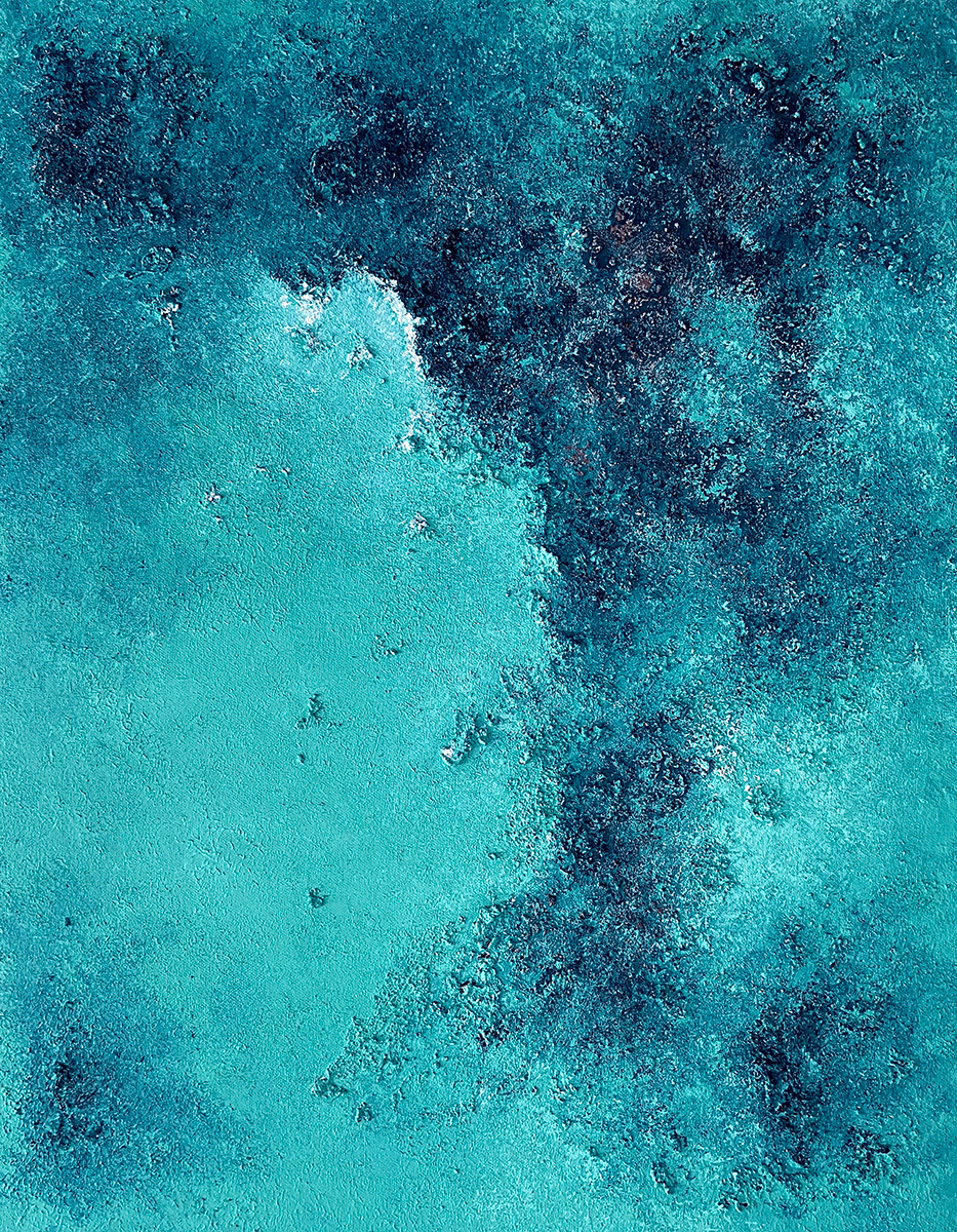 Iris Stella The Reef, 2020 Sand and acrylics on canvas 71 cm x 56 cm © The Artist