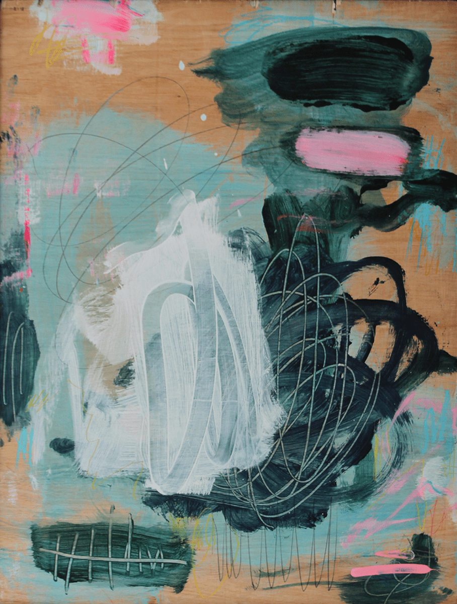 Marcus Aitken Slow Learner, 2020 acrylic, ink and pencil on plywood 56 cm x 72 cm © The Artist