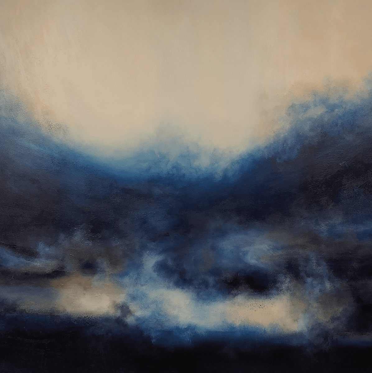 Caroline Boyer L'espace temps (Space-time), 2020 101.6 cm x 101.6 cm Mixed media on canvas © The Artist