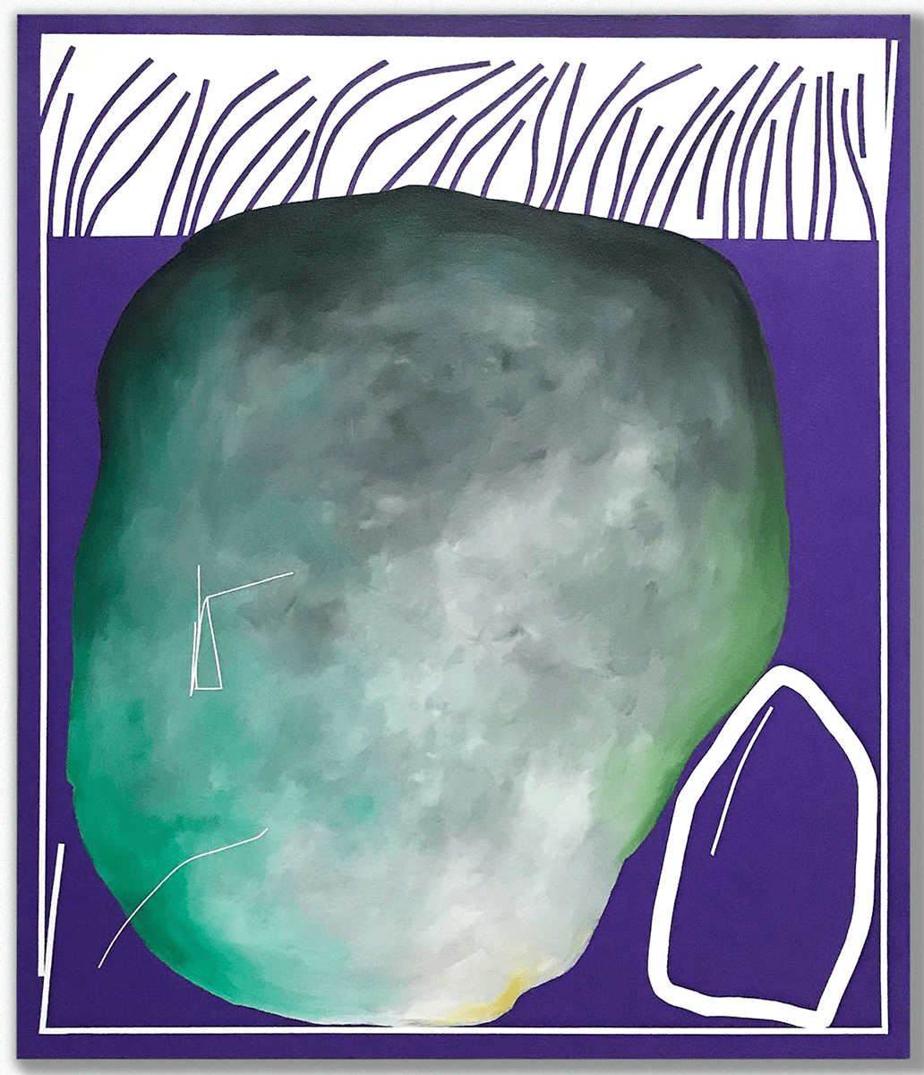 Christian Golden Laying Down Underground, 2020 Acrylic on canvas 36in x 42in © The Artist
