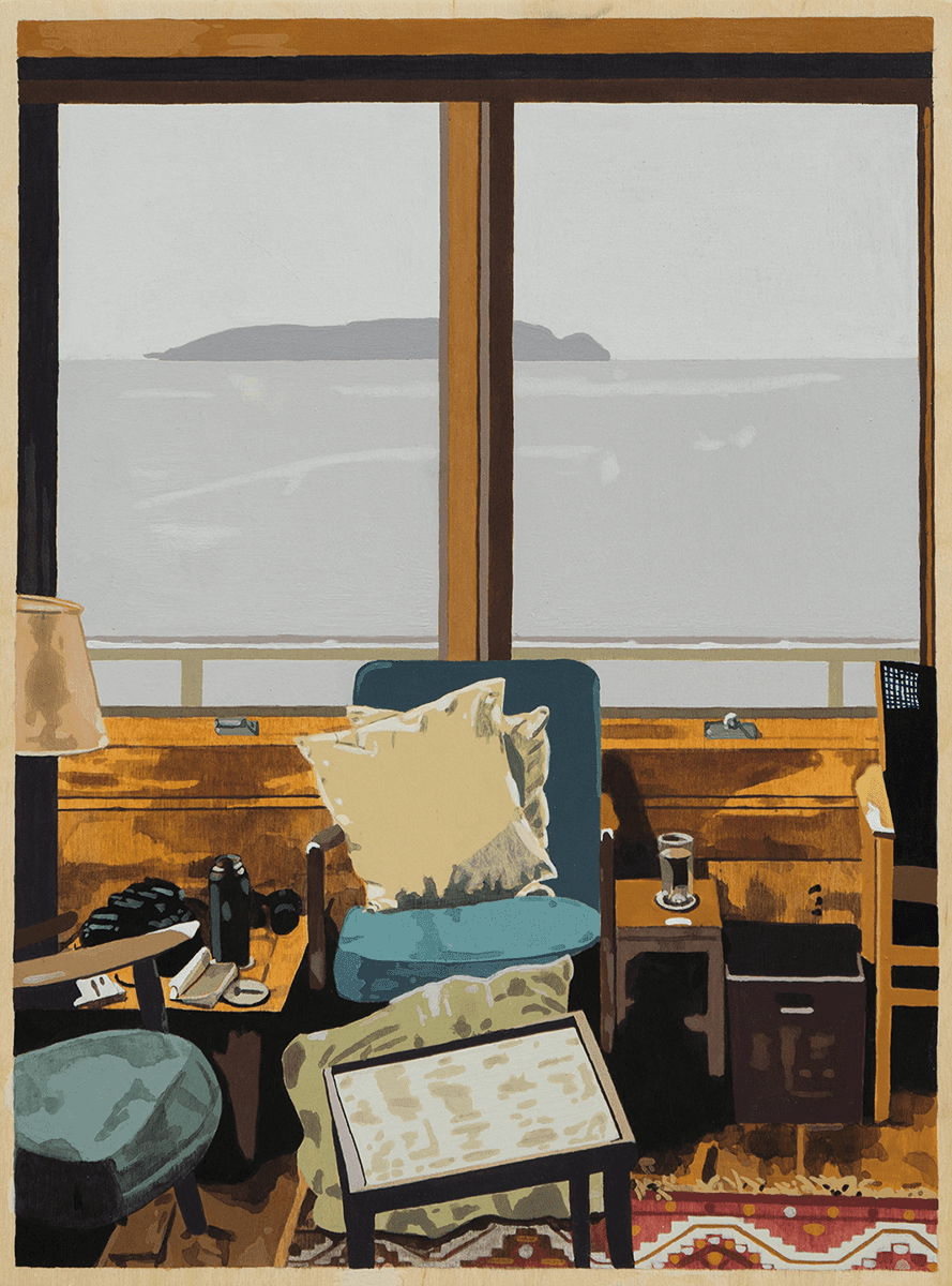 Haylee Nichols Stuck Inside, Maine Series No. 10, 2020 Flashe on Wood Panel 12 in x 16 in © The Artist