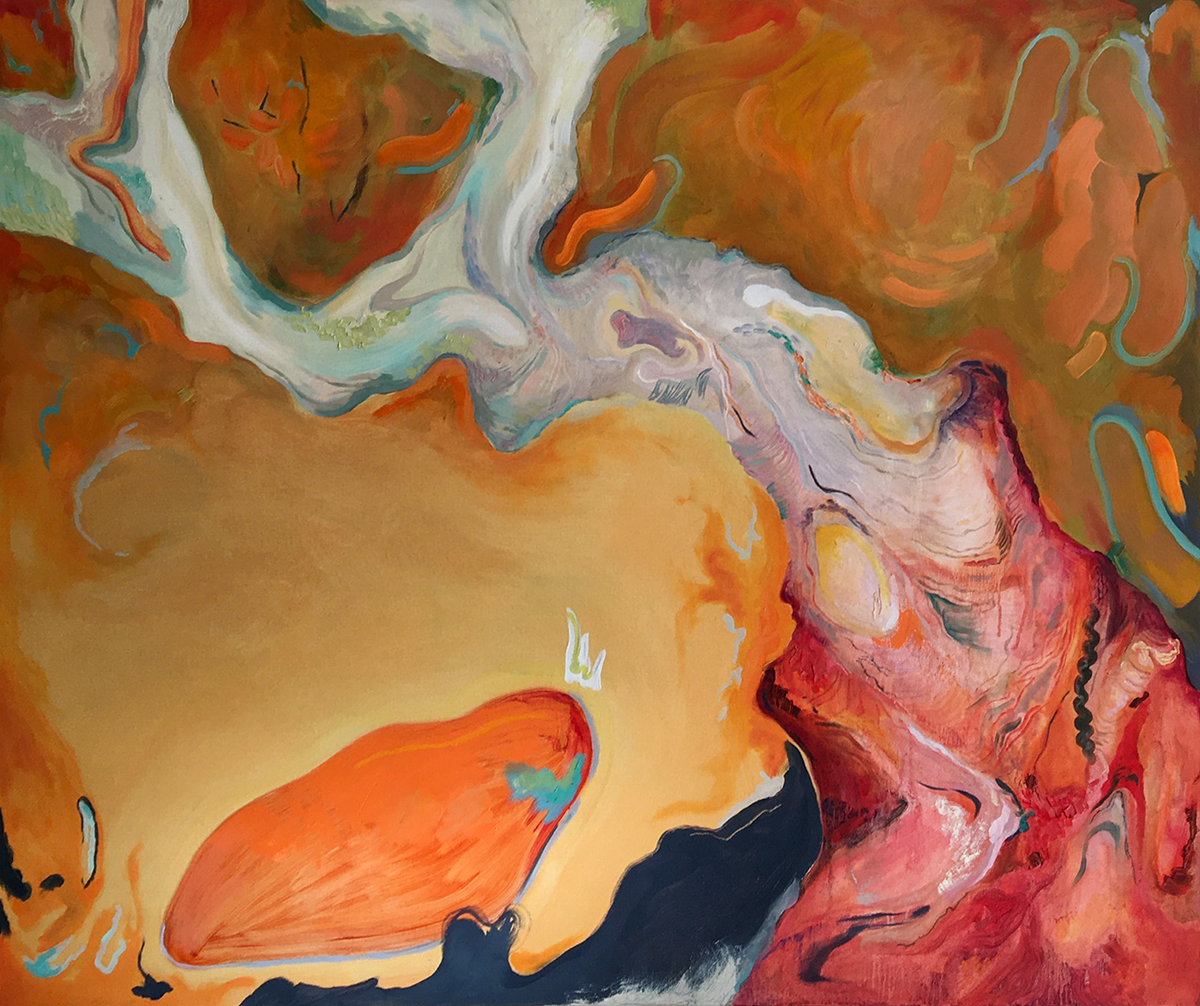 Daisy Harrison Trio of Trees, 2018 Oil on canvas 100cm x 120cm © The Artist