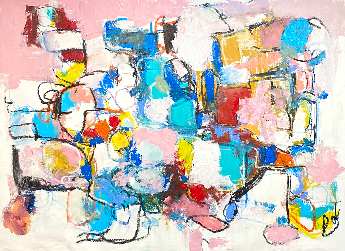 Tim Nerheim-Chereck Untitled 290.20 Acrylic, oil pastel, oil stick, tempera and ink on canvas 36 in x 52 in © The Artist