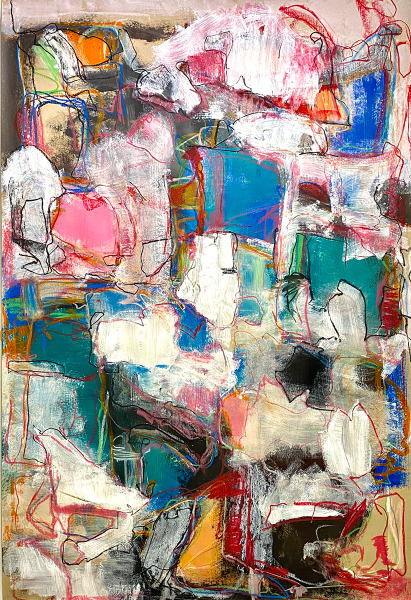 Tim Nerheim-Chereck Untitled 196.20 Acrylic, oil pastel and tempera on paper 41 in x 60 in © The Artist