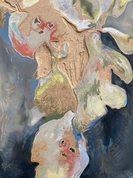Daisy Harrison Breathing Life into Shadows, 2018 Oil and Neocolours on board 42cm x 30cm © The Artist