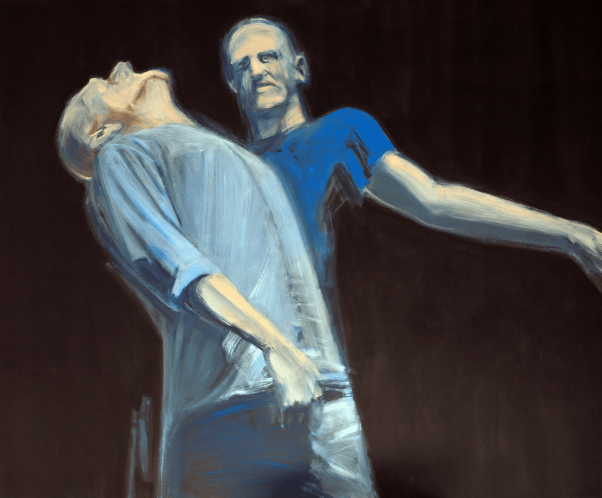 Patrick Vandecasteele Two Men, 2020 Oil on canvas 100 cm x 81 cm © The Artist